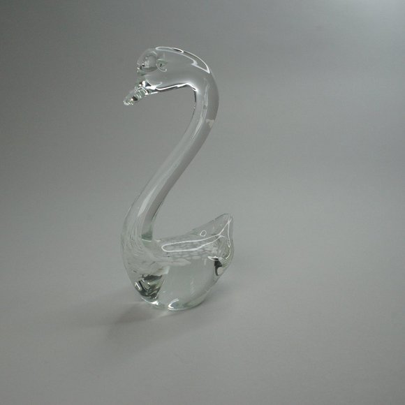 Murano Style Blown Glass Swan - Picture 1 of 9